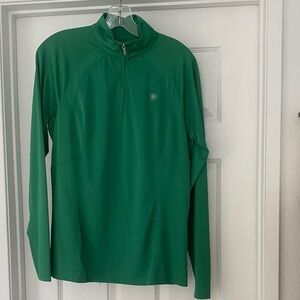 Ariat Aria-Tek Green Quarter-Zip Pullover NWOT